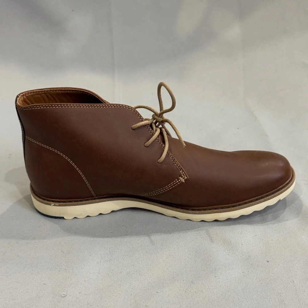 NWT ALDO Men’s Brown Leather Chukka Boots Size 10 Lace Up